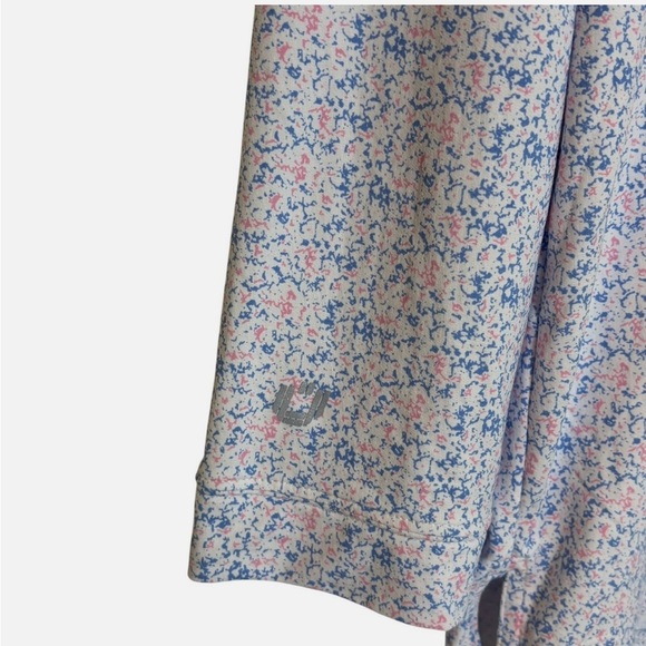 IBKUL Polo Shirt Men's Size XL UPF 50 All over Print Long Sleeve Golf Classic - Picture 3 of 6